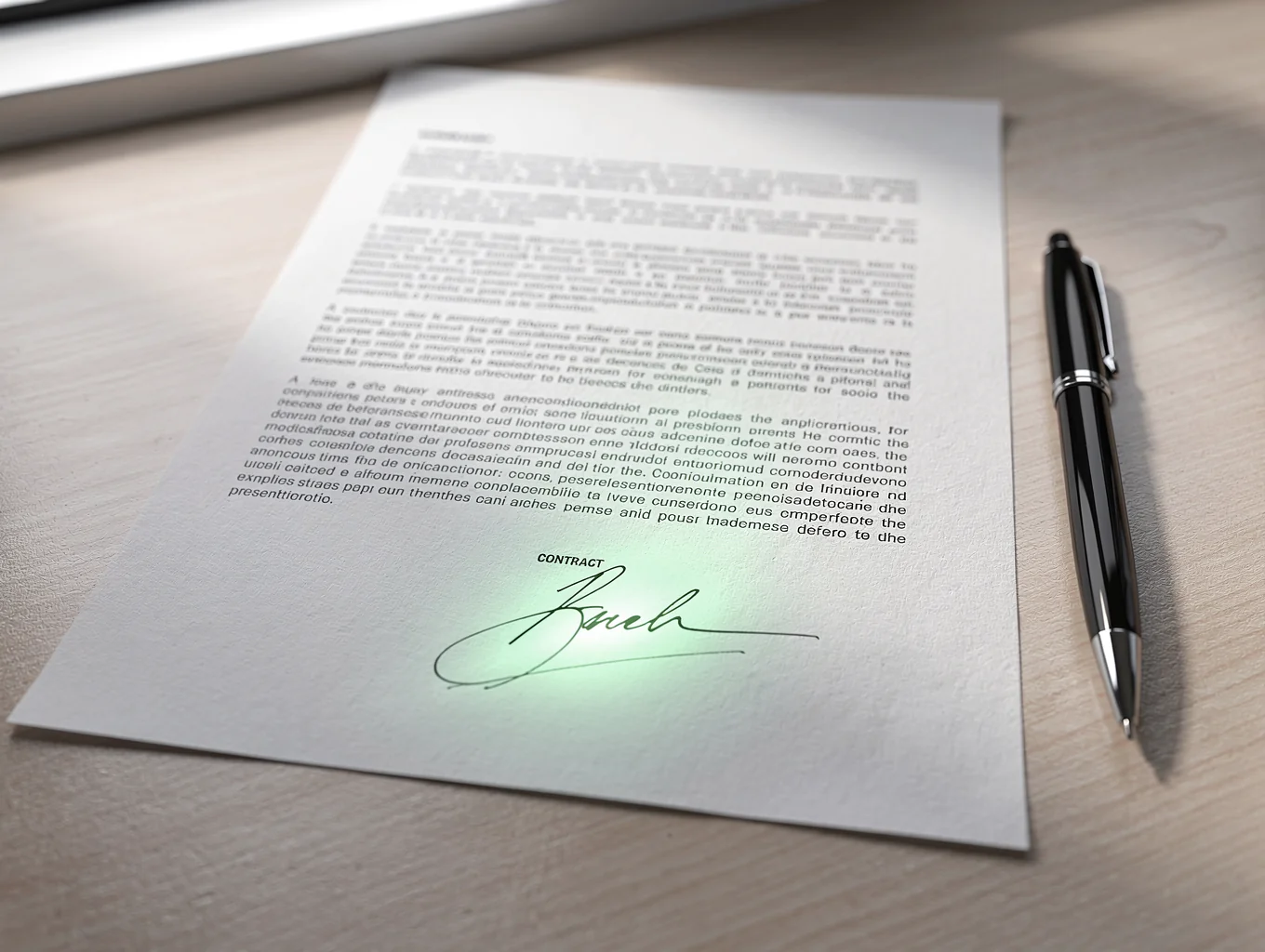 Signed final contract and project completion documentation